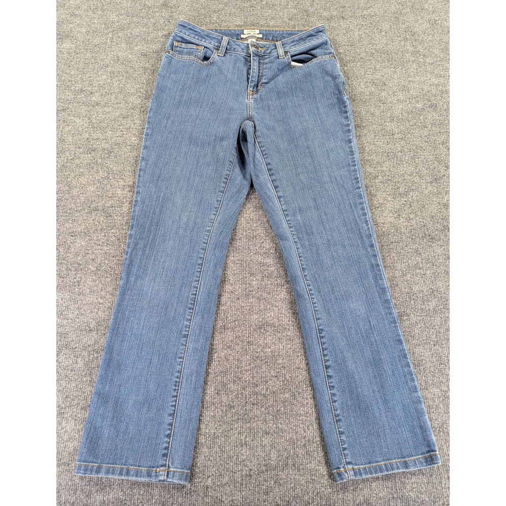 LL Bean Classic Fit Jeans Womens 6 Pet Medium Wash Straight Leg Blue 500328